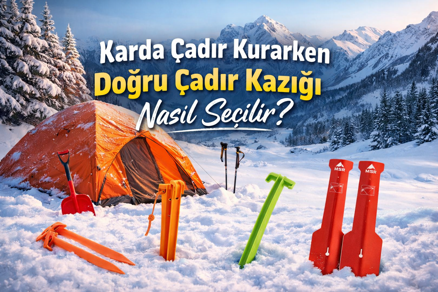 Karda Çadır Kurarken Doğru Çadır Kazığı Nasıl Seçilir?