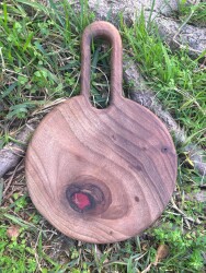 Aksoy Woods El Yapımı Ceviz Kesme Tahtası Yuvarlak - Güney Outdoor