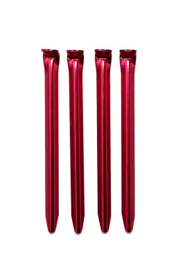 Alpinist Alüminyum Çadır Kazığı 16cm Kırmızı - 1