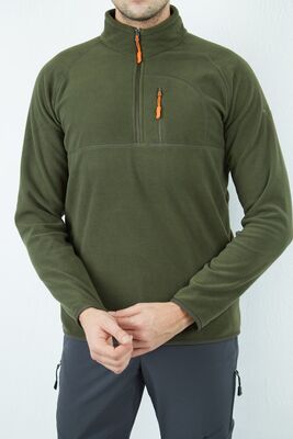 Alpinist Gamma Yarım Fermuarlı Erkek Polar Haki - 1