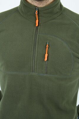 Alpinist Gamma Yarım Fermuarlı Erkek Polar Haki - 4