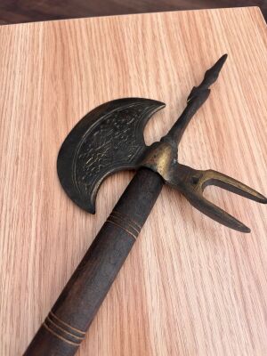 Antika Bakır Balta Dekoratif 48cm - 1