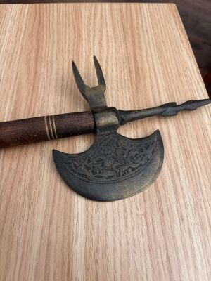 Antika Bakır Balta Dekoratif 48cm - 2