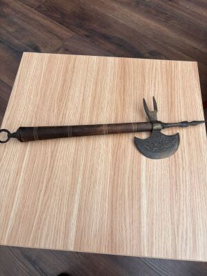 Antika Bakır Balta Dekoratif 48cm - 4