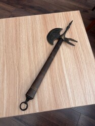Antika Bakır Balta Dekoratif 48cm - 5