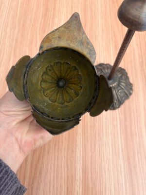 Antika Bakır Başlık Helmet Dekoratif - 4