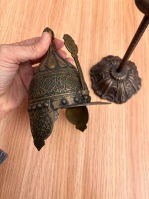 Antika Bakır Başlık Helmet Dekoratif - 6