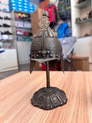 Antika Bakır Başlık Helmet Dekoratif - 7