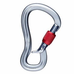 Black Diamond Gridlock Screwgate Carabiner Karabina Silver - BLACK DIAMOND