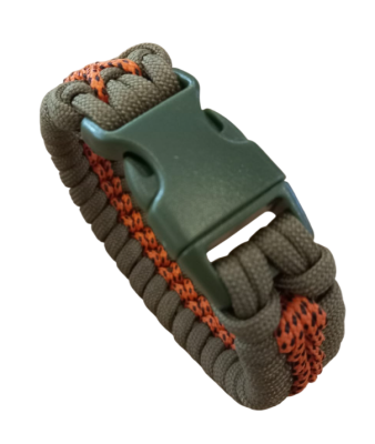 By Paracord Bileklik Erkek Haki Turuncu 1 - 2