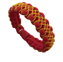 By Paracord Bileklik Erkek Kırmızı Sarı 2 - Byparacord