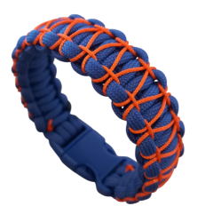 By Paracord Bileklik Erkek Mavi Turuncu 2 - Byparacord