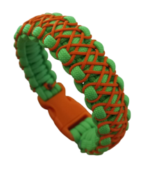 By Paracord Bileklik Erkek Yeşil Turuncu 1 - Byparacord