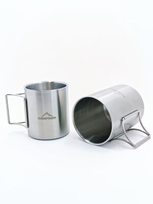 Campreis Çift Cidarlı Çelik Kamp Kupası 300Ml - 3