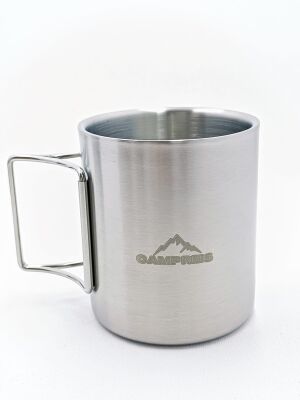 Campreis Çift Cidarlı Çelik Kamp Kupası 300Ml - 1