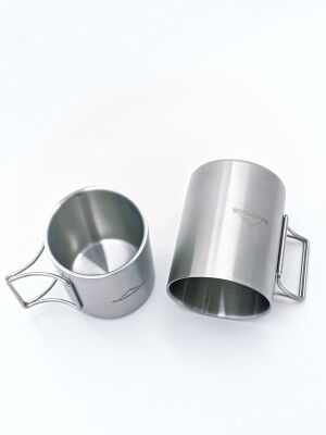 Campreis Çift Cidarlı Çelik Kamp Kupası 300Ml - 4