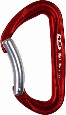 Climbing Technology Passion Eğik Kapı Karabina Red 26KN - 1