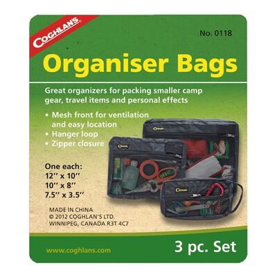 Coghlans Organizer Bags 3lü Çanta Siyah - 3