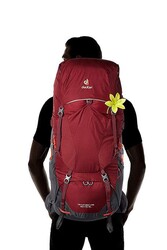 Deuter Aircontact Lite 60 +10 SL Kadın Sırt Çantası Maron Graphite - Thumbnail