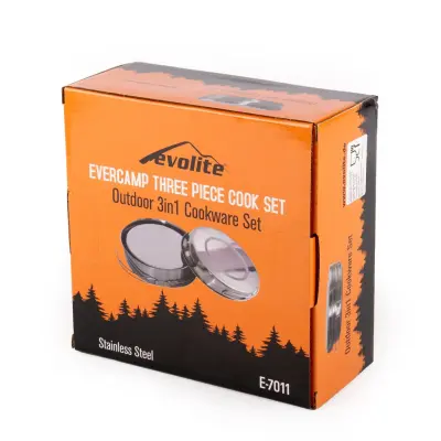 Evolite Evercamp 2-3 Kişilik Çelik Tencere Seti - 6