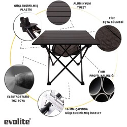 Evolite Nature Katlanabilir Kamp Masası Büyük - 4