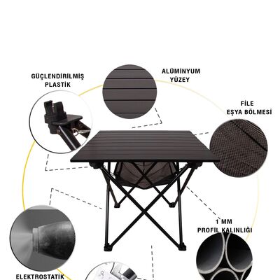 Evolite Nature Katlanabilir Kamp Masası Orta