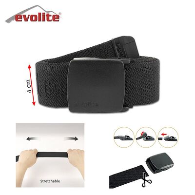 Evolite Outdoor Stretch Kemer 4 Cm Siyah - 2