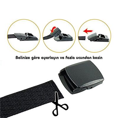 Evolite Outdoor Stretch Kemer 4 Cm Siyah - 4