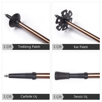 Evolite Golden Trekking Poles Yürüyüş Batonu - 6