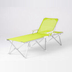 Foldzen Alüminyum Katlanır Şezlong Neon Yeşil - 1