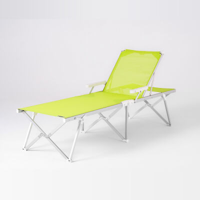 Foldzen Alüminyum Katlanır Şezlong Neon Yeşil - 1