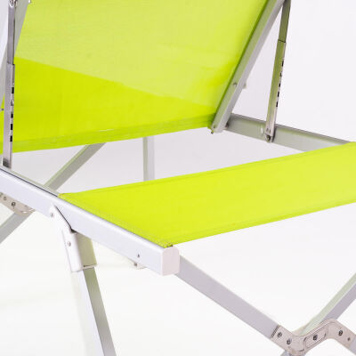 Foldzen Alüminyum Katlanır Şezlong Neon Yeşil - 5