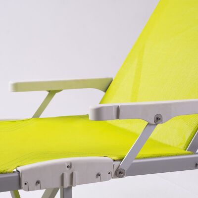 Foldzen Alüminyum Katlanır Şezlong Neon Yeşil - 6