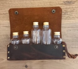 Go Bear Bushcraft Baharatlık Deri Kılıflı 5li Kahve - 2