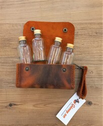 Go Bear Bushcraft Baharatlık Deri Kılıflı Kızıl - 1
