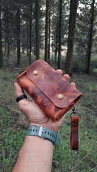 Go Bear Bushcraft Baharatlık Deri Kılıflı Kızıl - 3