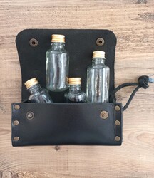 Go Bear Bushcraft Baharatlık Deri Kılıflı Siyah - 1