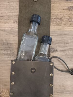 Go Bear Bushcraft Yağlık Deri Kılıflı 2li Haki - 2