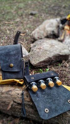 Go Bear Bushcraft Yağlık Deri Kılıflı Siyah