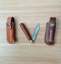 Hanifi Polat Çakı Tek Sarı Orta Deri Kılıflı - HANİFİ POLAT