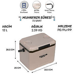Igloo Coremax Buzluk 12 Lt Krem - 8