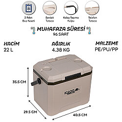 Igloo Coremax Buzluk 22 Lt Krem - 9