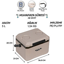 Igloo Coremax Buzluk 5 Lt Krem - 7