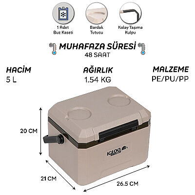 Igloo Coremax Buzluk 5 Lt Krem - 7