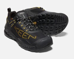 Keen Nxis Evo Water Proof Erkek Ayakkabı Siyah Keen Yazısı Sarı - Thumbnail