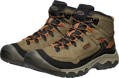 Keen Targhee III Su Geçirmez Deri Erkek Ayakkabı Black Olive/Brown - KEEN