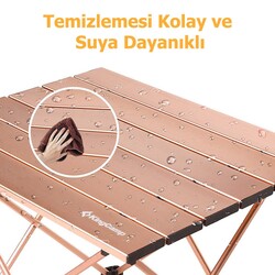 KingCamp Ultralight Katlanır Kamp Masası M Alüminyum - Thumbnail