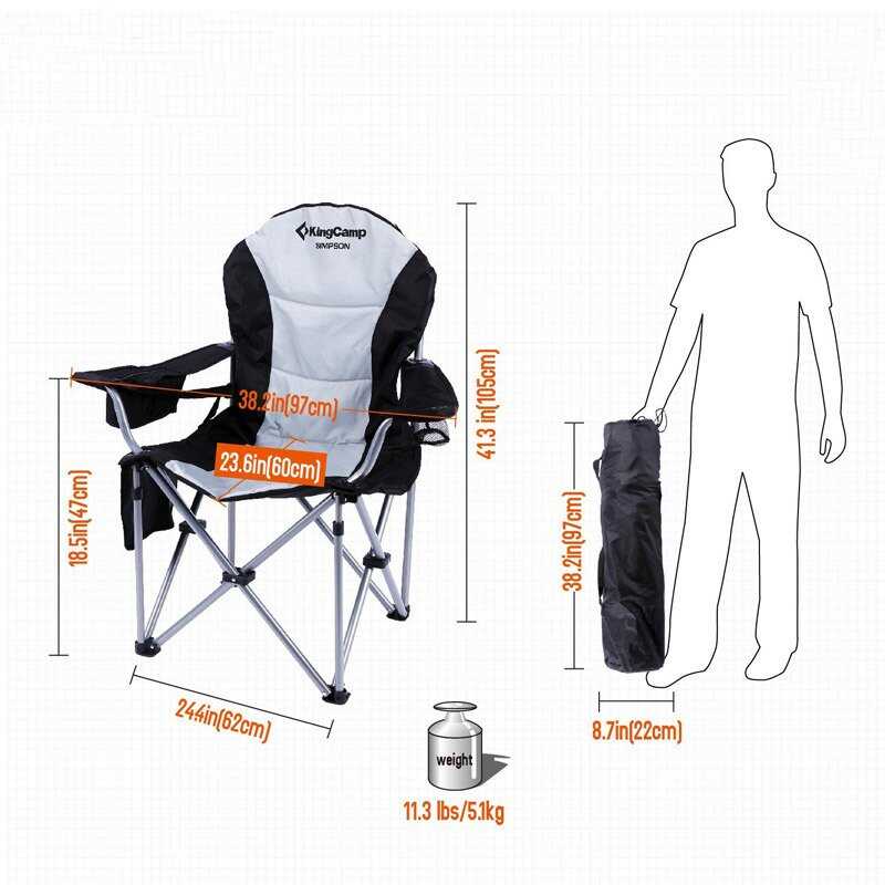 Kingcamp Katlanir Kamp Sandalyesi Deluxe Guney Av