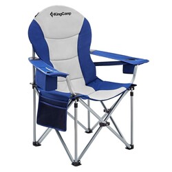 KINGCAMP - KingCamp Deluxe Katlanır Kamp Sandalyesi Mavi Gri