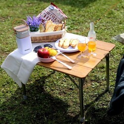 KingCamp Katlanır Piknik ve Kamp Masası Bambu Table S - Thumbnail